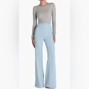 NADINE MERABI Silver and Blue Jumpsuit
